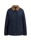 Ralph Lauren Collared Barn Coat In Multi
