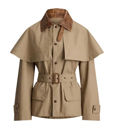 Ralph Lauren Collection Brannigan Short Trench Coat In Brown