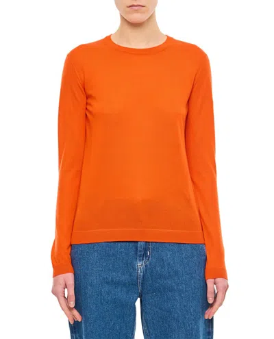 Ralph Lauren Collection Cashmere Crewneck Pullover In Orange
