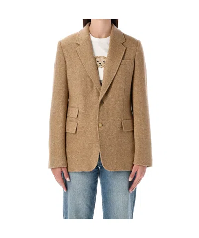 RALPH LAUREN RALPH LAUREN COLLECTION ELI BASKET-WEAVE TWEED JACKET