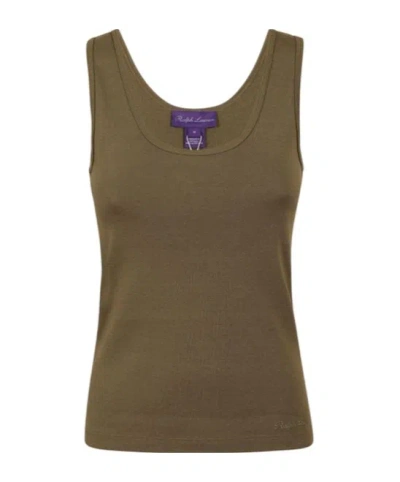 Polo Ralph Lauren Ralph Lauren Collection Ellis Rib-knit Tank Top In Green