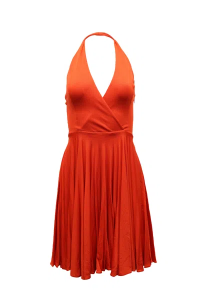 Polo Ralph Lauren Ralph Lauren Collection Halter Dress Dress In Orange Viscose