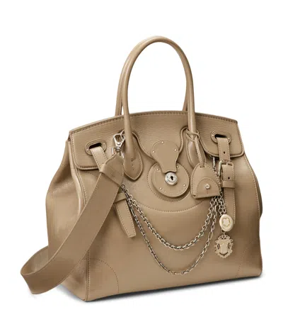 Ralph Lauren Collection Leather Extra-soft Ricky 33 Top-handle Bag In Brown