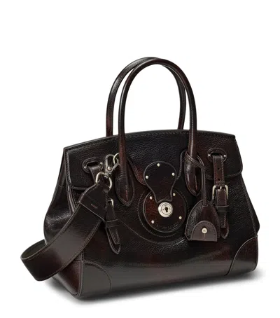 Ralph Lauren Collection Leather Soft Ricky 27 Top-handle Bag In Brown