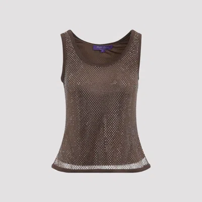 Ralph Lauren Collection Melonand Tank Top In Brown