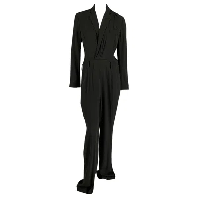 Pre-owned Ralph Lauren Collection Size 8 Black Viscose Acetate Jumpsuit