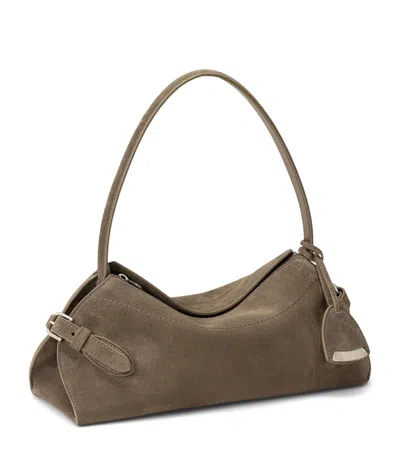 Ralph Lauren Collection Small Suede The Ralph Shoulder Bag In Brown
