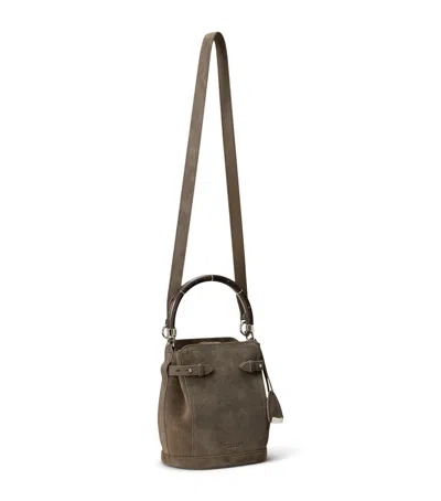 Ralph Lauren Collection Suede Ralph Bucket Bag In Brown