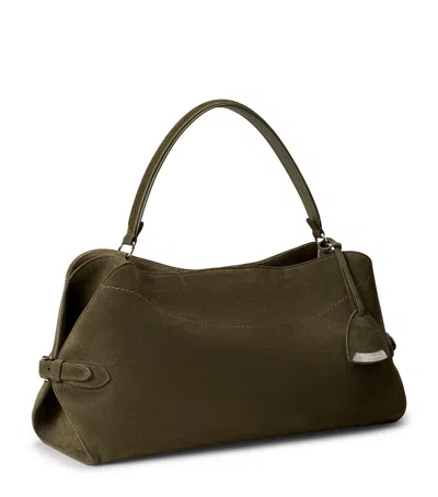 Ralph Lauren Collection Suede The Ralph Shoulder Bag In Green