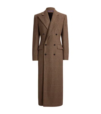 Ralph Lauren Collection Tweed Overcoat In Brown