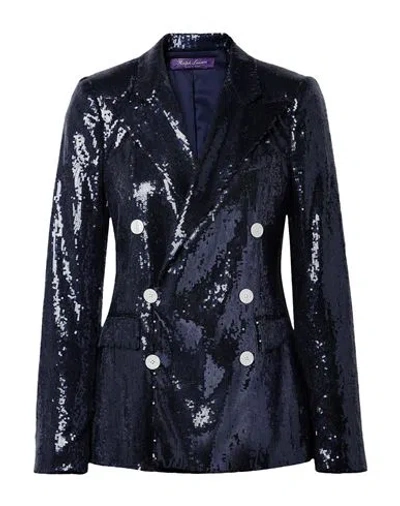 Polo Ralph Lauren Ralph Lauren Collection Woman Blazer Navy Blue Size 12 Polyester