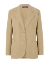 Polo Ralph Lauren Ralph Lauren Collection Woman Blazer Sand Size 12 Silk, Linen In Beige