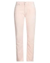 Ralph Lauren Collection Woman Jeans Blush Size 29 Cotton, Calfskin In Pink