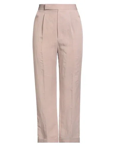 Ralph Lauren Collection Woman Pants Antique Rose Size 14 Lyocell, Linen In Pink