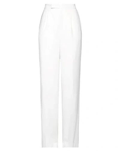 Polo Ralph Lauren Ralph Lauren Collection Woman Pants Ivory Size 6 Wool, Polyester, Silk In White