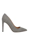Polo Ralph Lauren Ralph Lauren Collection Woman Pumps Black Size 8 Textile Fibers, Calfskin In Black