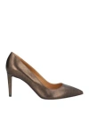 Polo Ralph Lauren Ralph Lauren Collection Woman Pumps Bronze Size 8 Leather In Yellow