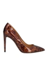 Polo Ralph Lauren Ralph Lauren Collection Woman Pumps Brown Size 8 Calfskin In Brown