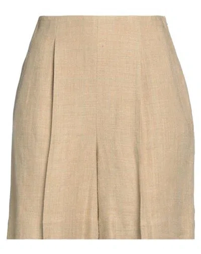 Polo Ralph Lauren Ralph Lauren Collection Woman Shorts & Bermuda Shorts Beige Size 8 Tussah Silk, Linen