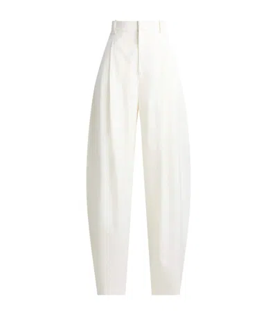 Ralph Lauren Collection Wool-blend High-waist Harlo Trousers In White