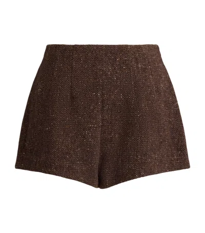 Ralph Lauren Collection Wool-blend Walace Shorts In Black