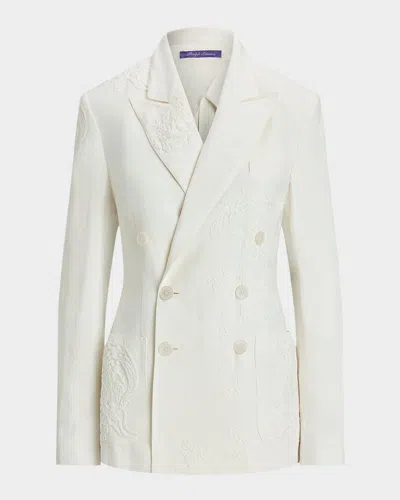RALPH LAUREN COLLEN EMBROIDERED DOUBLE-BREASTED JACKET