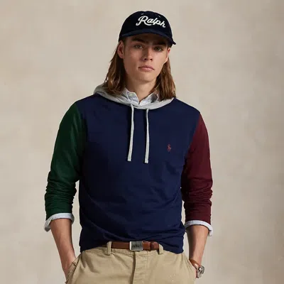 Ralph Lauren Color-blocked Jersey Hooded T-shirt