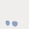 Ralph Lauren Color Shop Round Sunglasses In Shiny White