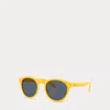 Ralph Lauren Color Shop Round Sunglasses In Shiny Yellow