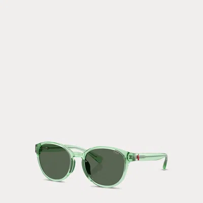 Ralph Lauren Kids' Color Shop Sunglasses In Shiny Transparent Green