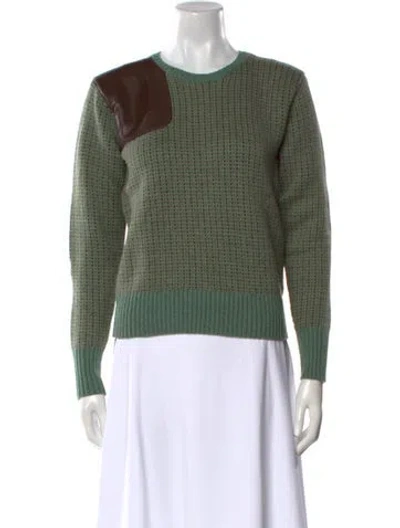 Pre-owned Ralph Lauren Colorblock Pattern Crew Neck Sweater W/ Tags In Green