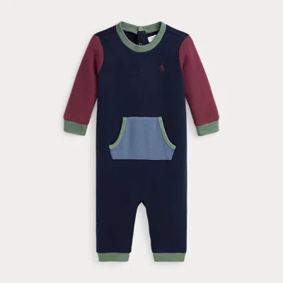 Ralph Lauren Kids' Colour-blocked Fleece Coverall In Multi