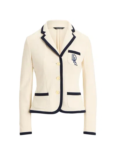 Ralph Lauren Contrasting-trim Blazer In Neutral