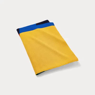 Ralph Lauren Corbin Throw Blanket In Yellow