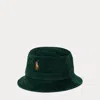 Polo Ralph Lauren Corduroy Bucket Hat In Moss Agate X