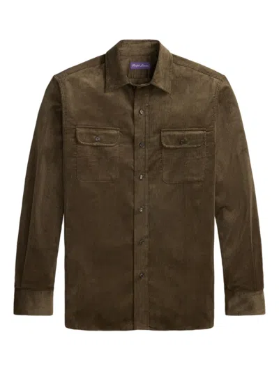 Ralph Lauren Corduroy Chest-pocket Shirt In Brown