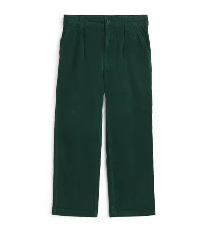 Ralph Lauren Kids' Corduroy Pleated Trousers In Green