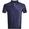 RALPH LAUREN RALPH LAUREN CORDUROY POLO T SHIRT NAVY