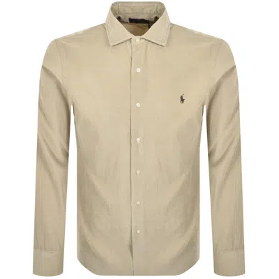 Ralph Lauren Corduroy Shirt Coastal Beige In Nude