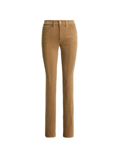 Ralph Lauren Corduroy Slim-straight Trousers In Nude