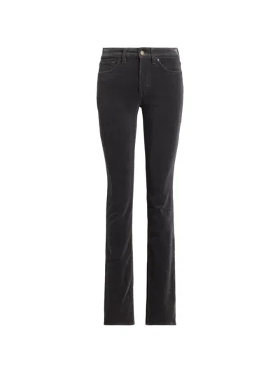 Ralph Lauren Corduroy Slim-straight Trousers In Black