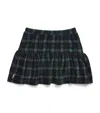 Polo Ralph Lauren Ralph Lauren Girls Plaid Corduroy Skirt In Black