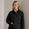 Ralph Lauren Corduroy-trim Quilted Barn Jacket In Black