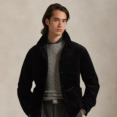 Ralph Lauren Corduroy Utility Jacket In Black