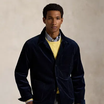 Ralph Lauren Corduroy Utility Jacket In Blue