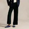 Polo Ralph Lauren Corduroy Wide-leg Cropped Pant In College Green