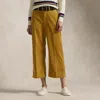 Polo Ralph Lauren Corduroy Wide-leg Cropped Pant In Tan