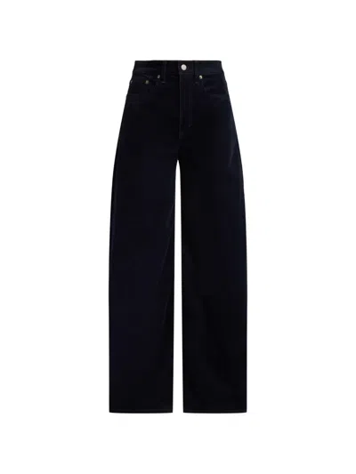 Ralph Lauren Corduroy Wide-leg Trousers In Blue