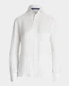 Ralph Lauren Cormac Stripe Tonal Jacquard Shirt In Prchmnt Cr