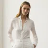 Ralph Lauren Cormac Stripe Tonal Jacquard Shirt In Cream